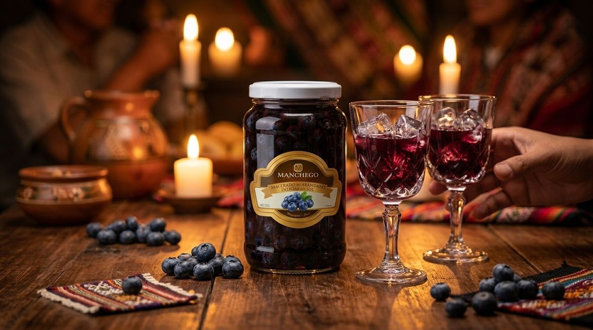 Sour de Arándano - Nuevo cóctel de Bodega Manchego con arándanos frescos